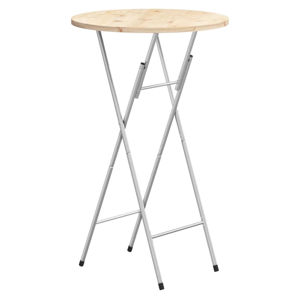 vidaXL Bartafelpoten inklapbaar zilver 45x53x108 cm staal