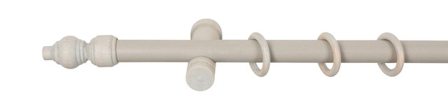 SN DECO GROUP Gardinenstange »Filigrano« 1 läufig-läufig Fixmass 28 mm, Holz, verschiedene Längen und Farben, Komplettset