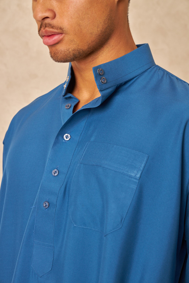 Ensemble 2 pièces qamis + pantalon bleu foncé