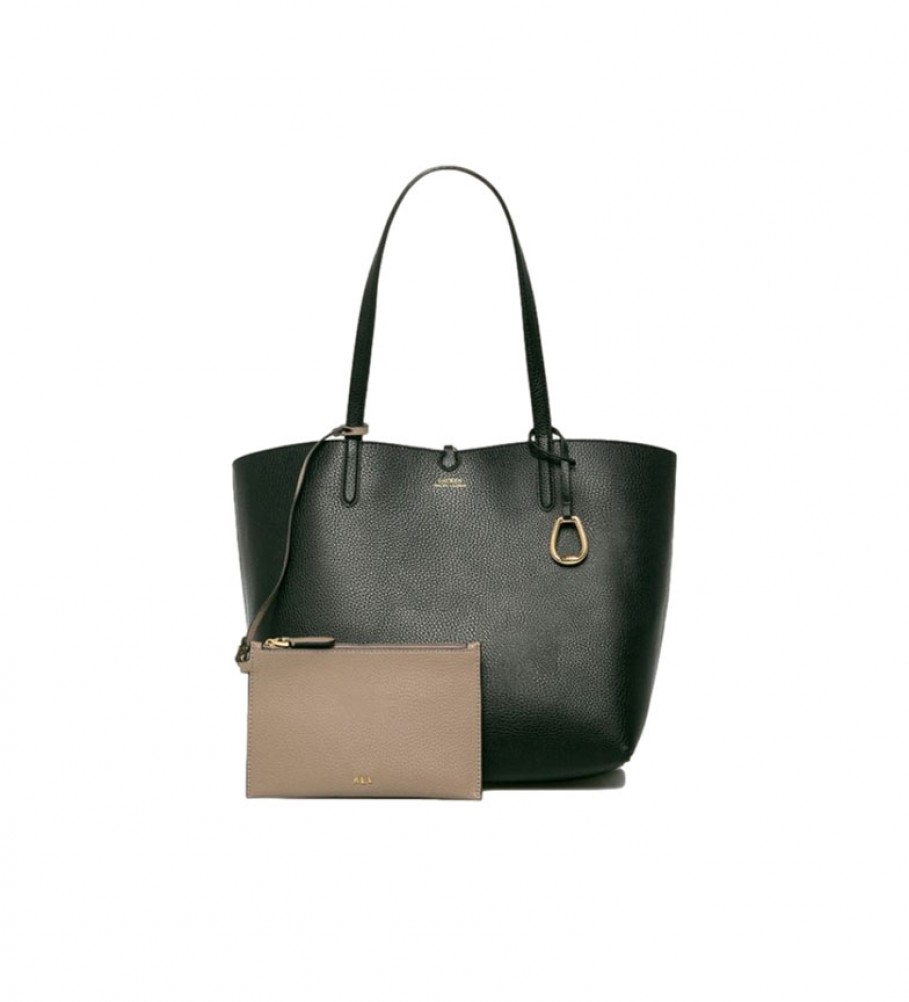 Bolsa Ralph Lauren Bolsa Tote Reversível Média Preta - 28x40,6x12,7cm -