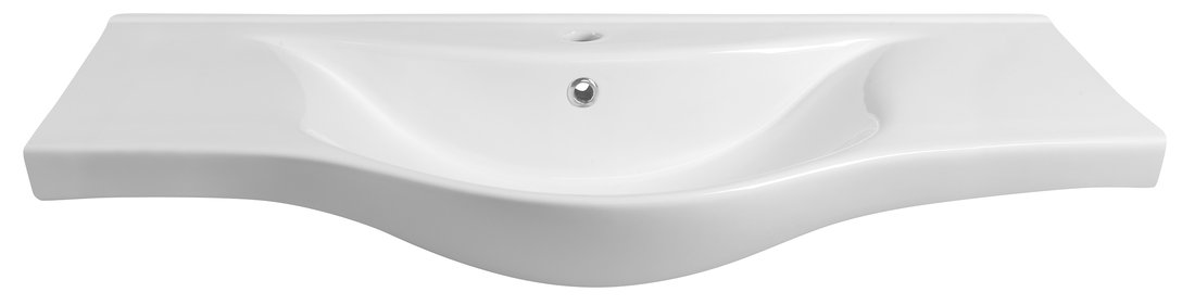 Sapho Zara keramische wastafel 99,5x46,5cm met kraangat wit