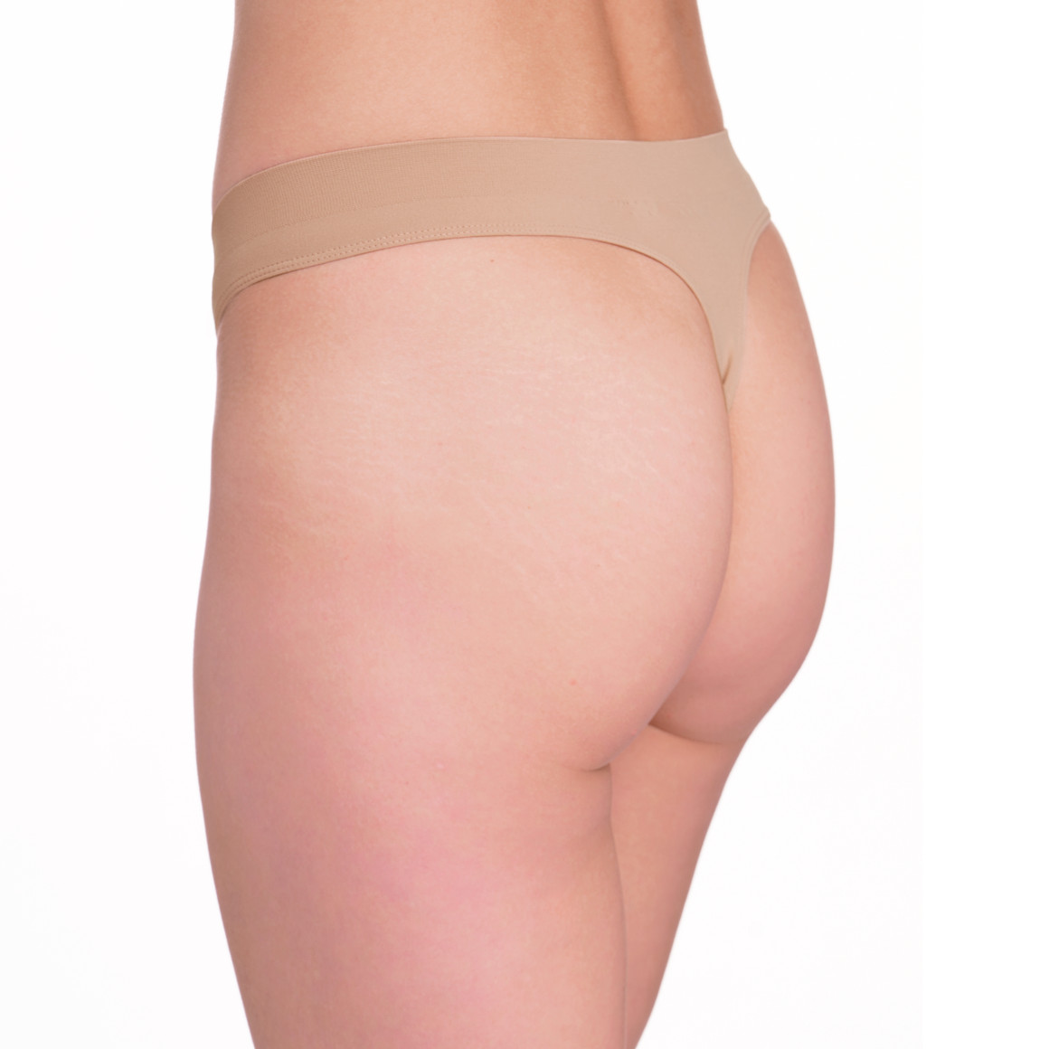 Gina Benotti 3 Damen Strings in Seamless-Qualität beige