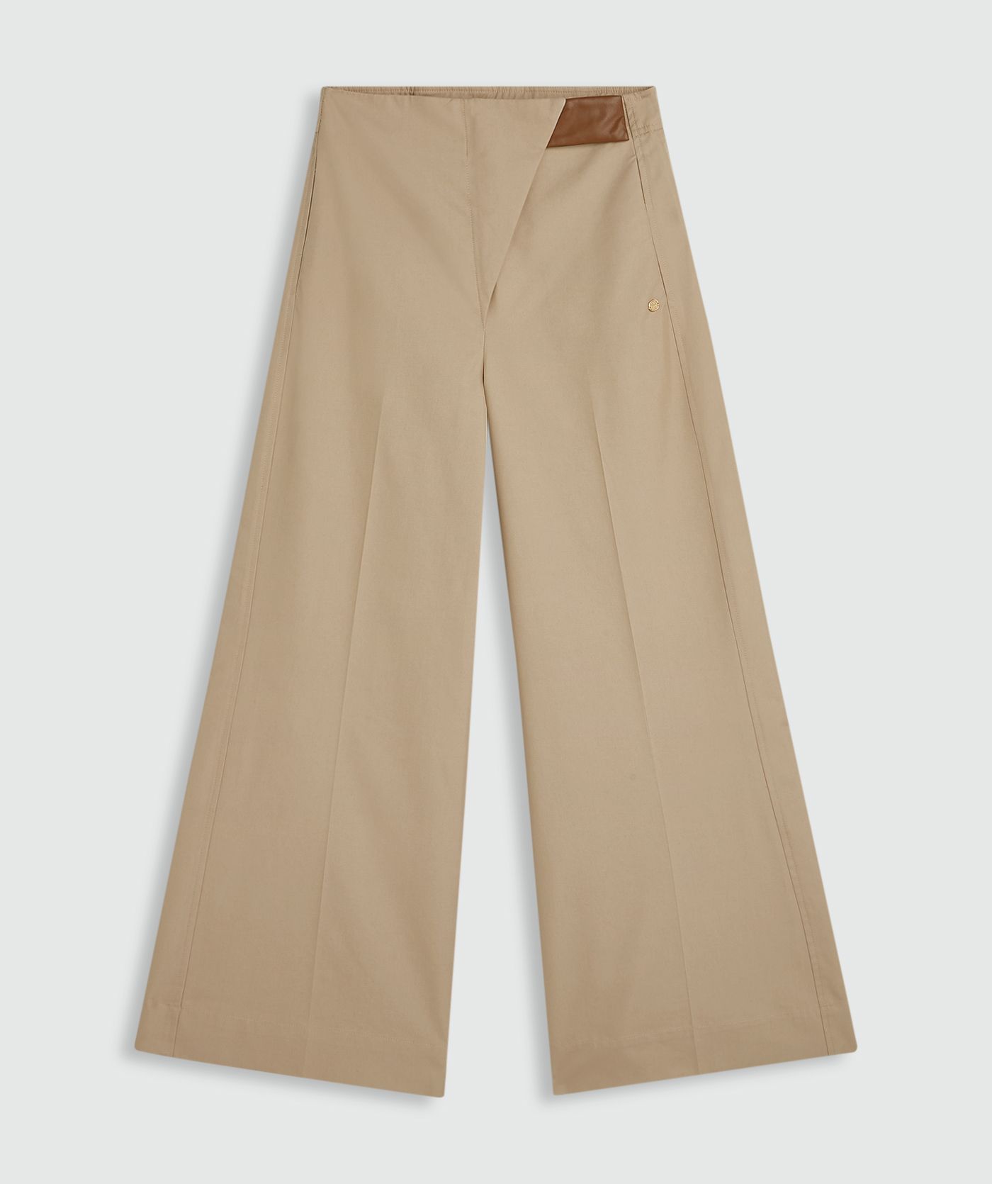 JV-VEN mid rise wide leg pantalon - beige