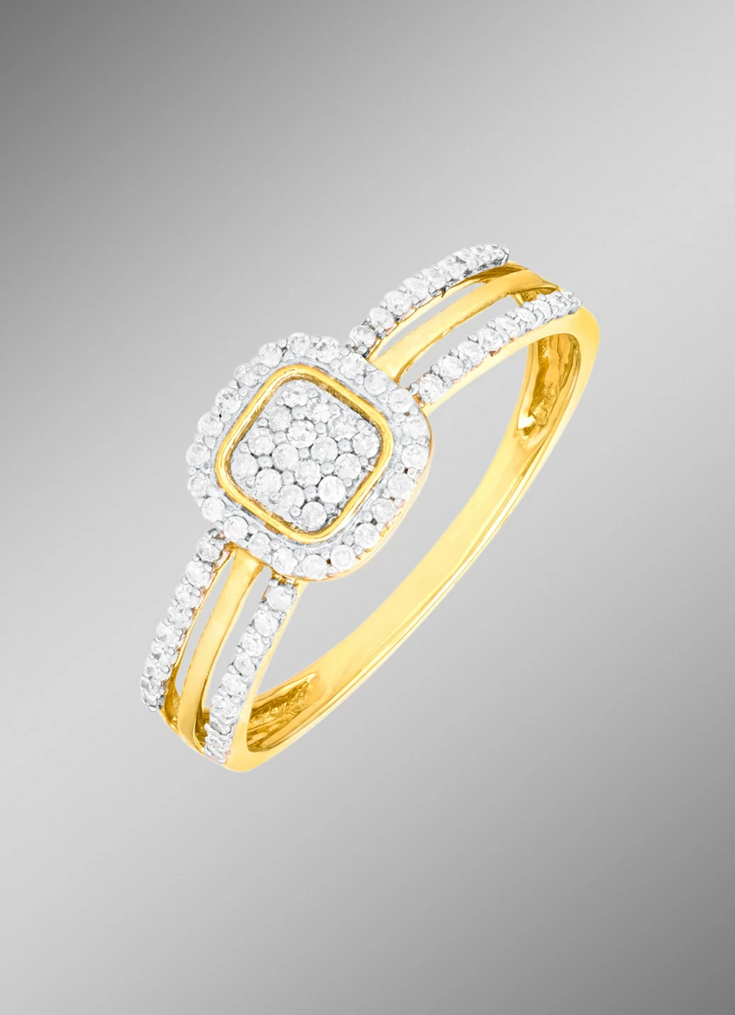 Edler Damenring mit 74 Diamanten