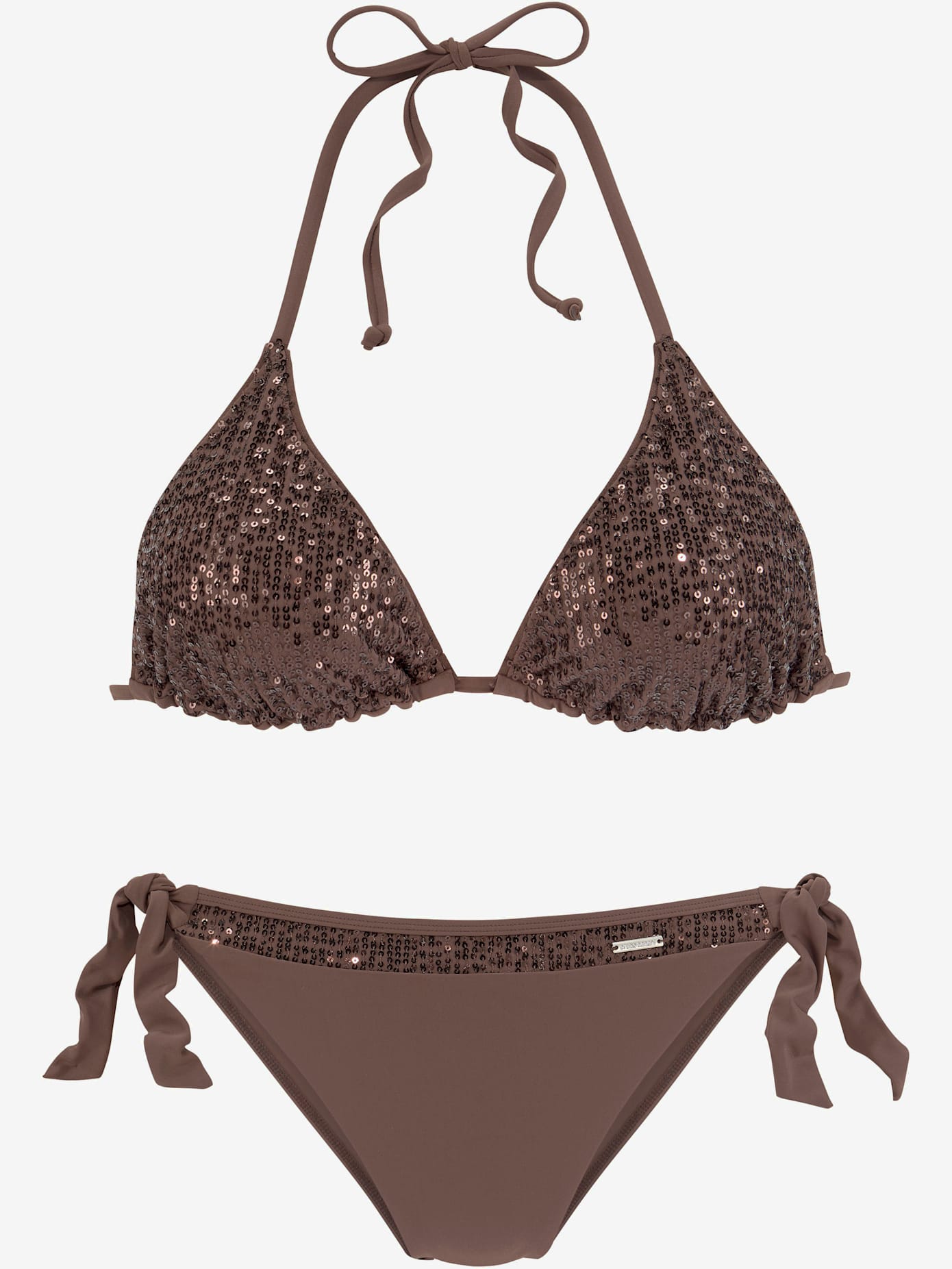 Bikini triangle aspect brillant grâce aux paillettes