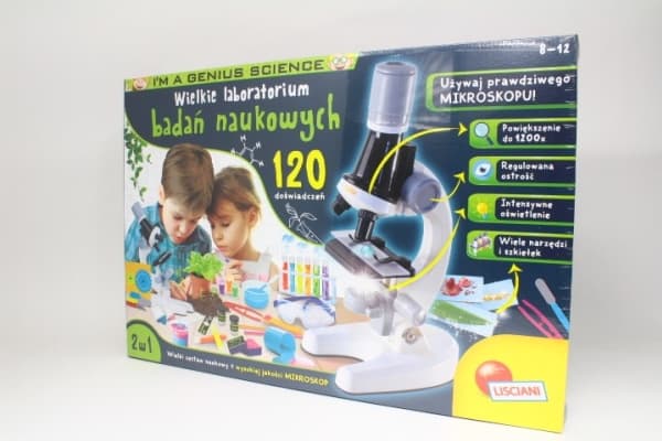Lisciani I'm a Genius Little Genius Science Big Science Research Lab 120 eksperimenter + mikroskop 89338