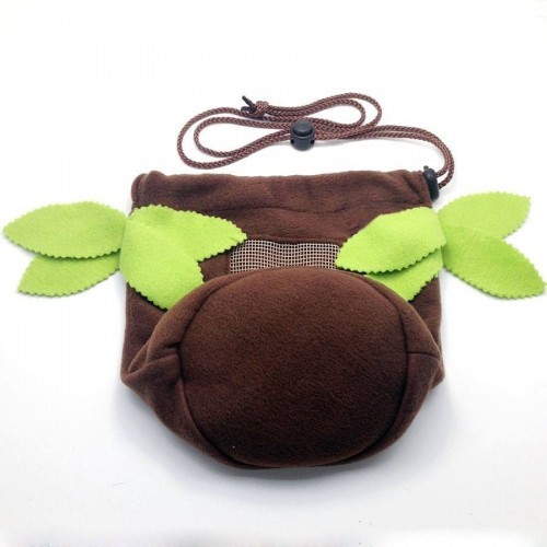 Bolsa de amarração redonda estilo selva para planadores de açúcar, marrom