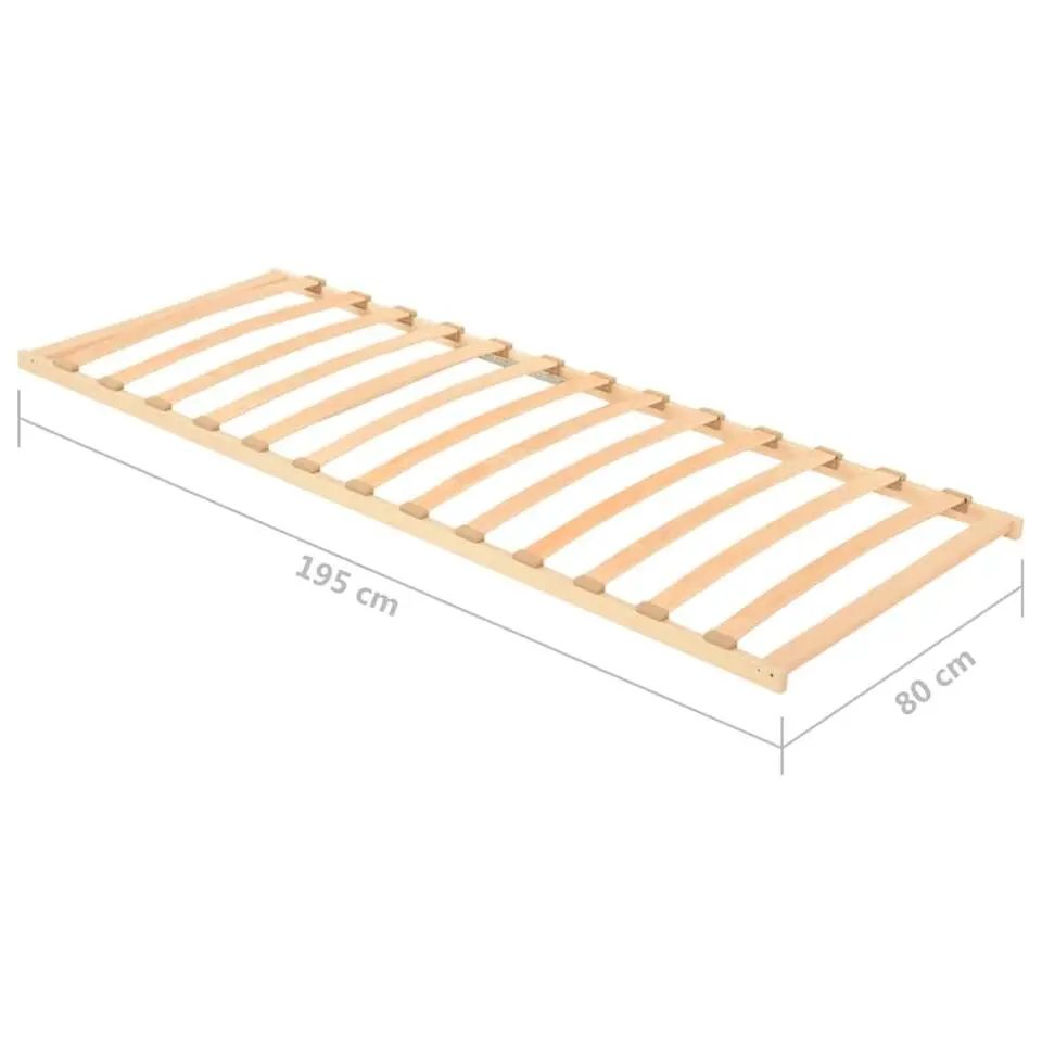 vidaXL - Lattenbodem met 13 latten - Bruin - Hout - 80 x 200 cm