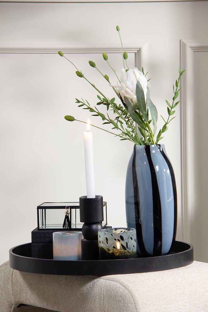 Sarah vase Blå/sort B15,5 H31,5 cm