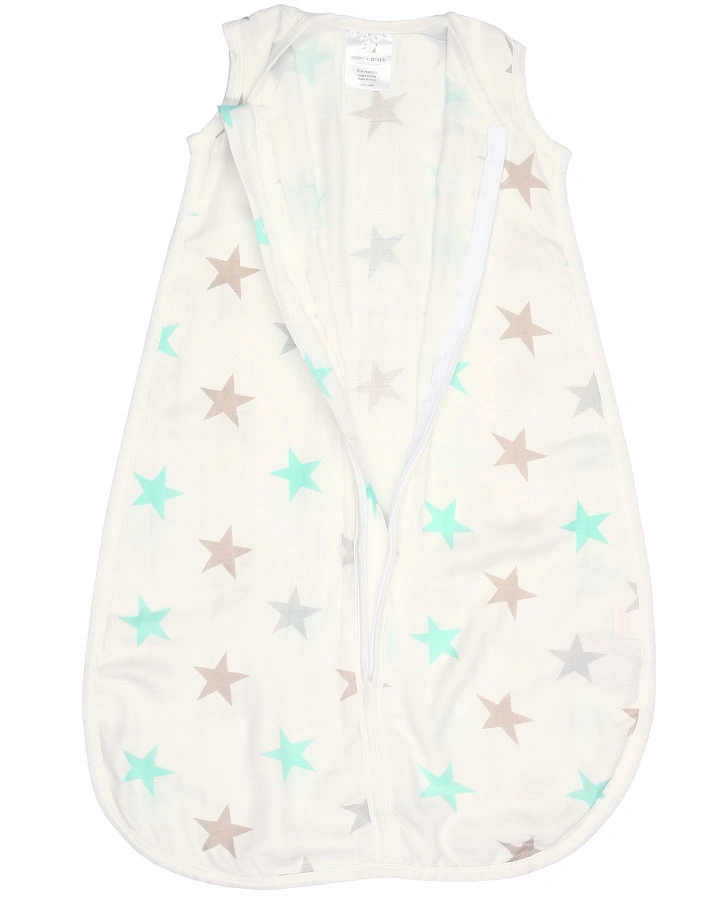 Schlafsack SILKY SOFT – MILKY WAY in weiß/blau