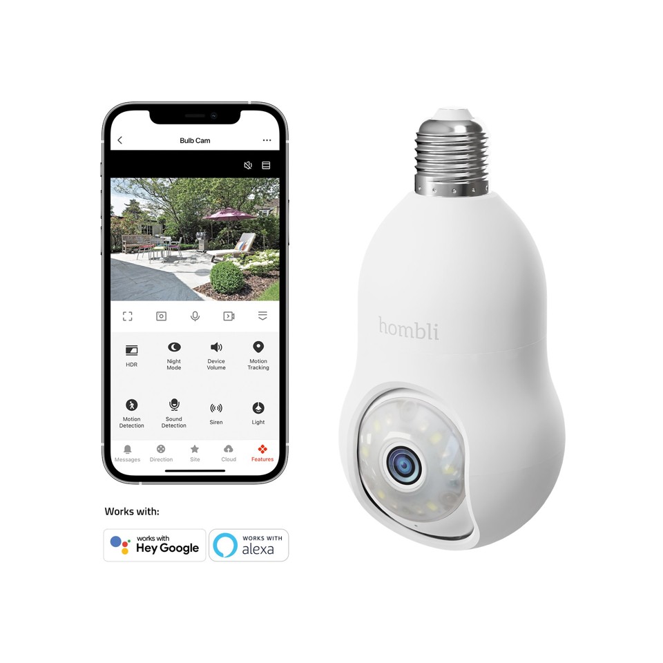 Hombli - Smart Bulb Cam, Hvid