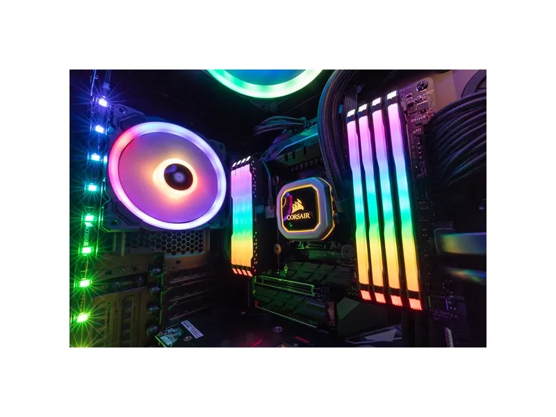CORSAIR Vengeance RGB PRO - DDR4 - sæt - 32 GB: 4 x 8 GB - DIMM 288-PIN - 3200 MHz / PC4-25600 - CL14 - 1.35 V - ikke bufferet - ikke-ECC - sort