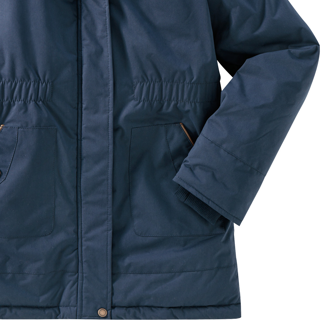 Yigga Mädchen Parka mit Fake-Fur dunkelblau