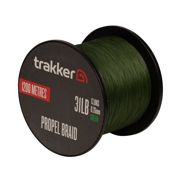 Tresse carpe verte 0.26mm 13.8kg 1200m Trakker Propel Braid