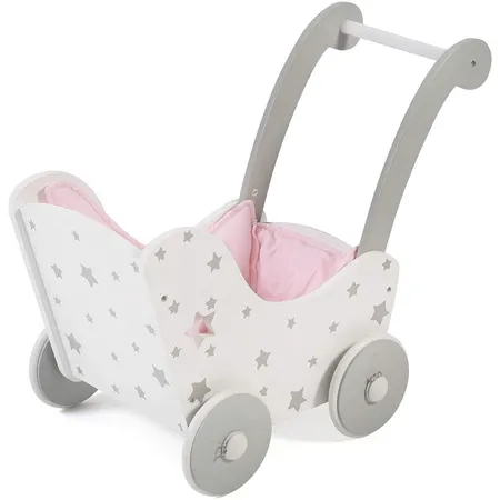 Bayer Chic 425 95 Holz-Puppenwagen Stars grau