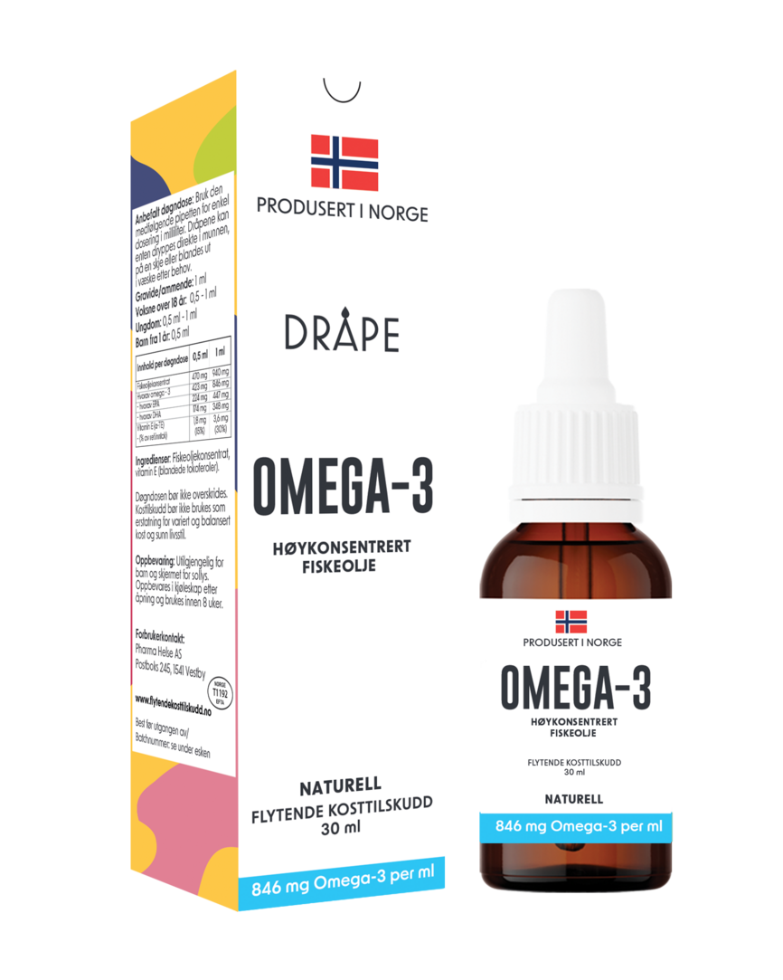 Dråpe omega-3 naturell 30 ml
