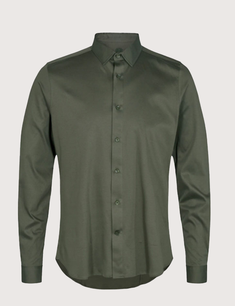 MOS MOSH CHEMISE HOMME MARCO JERSEY KAKI