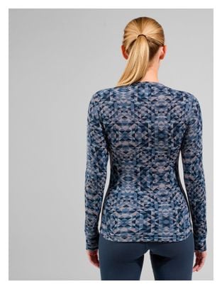 Base Layer Femme Odlo Active Warm Print Gris