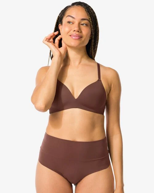 string femme taille haute ultimate comfort marron foncé
