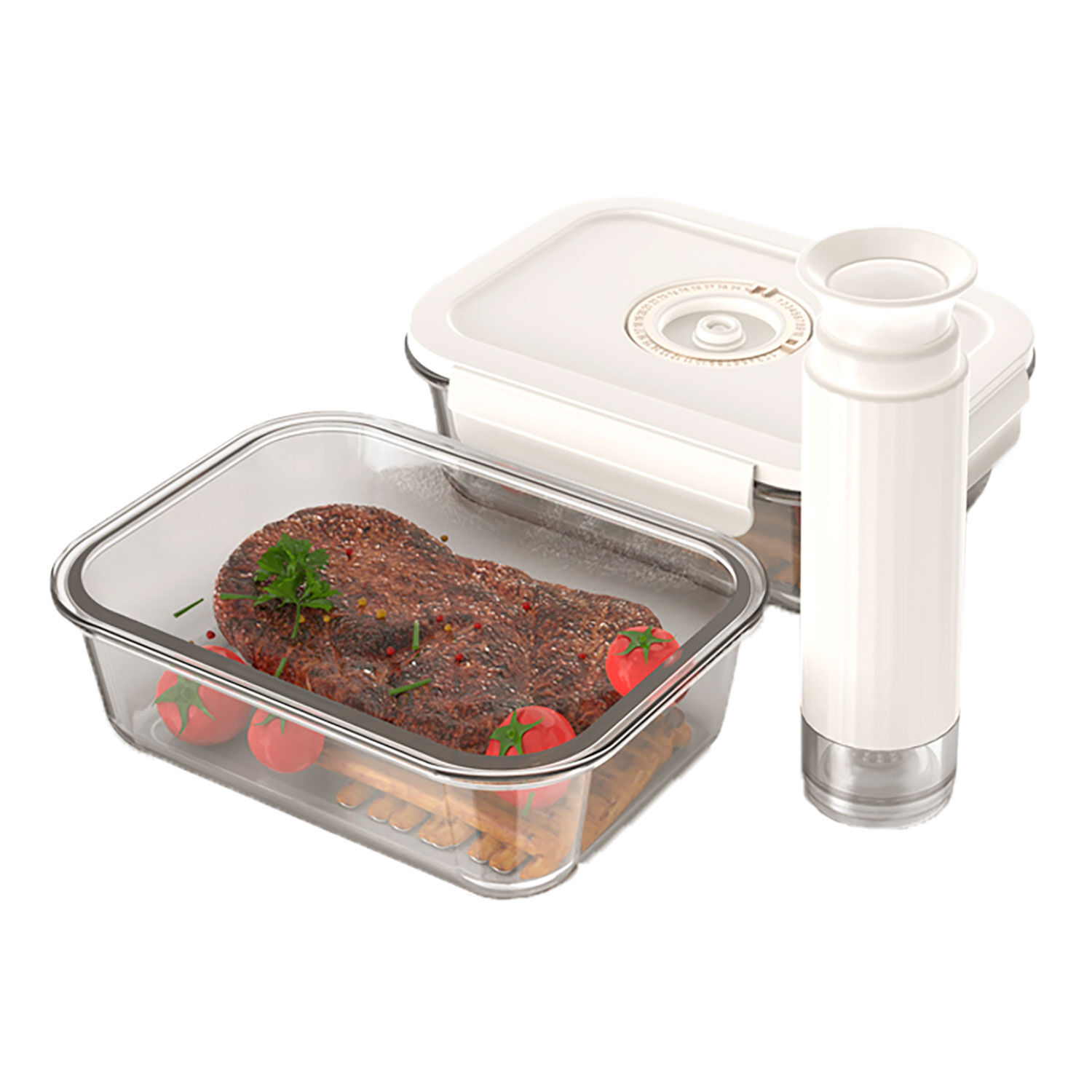 Sous-Vide-Aufbewahrungsboxen 3er Set mit Vakuumpumpe