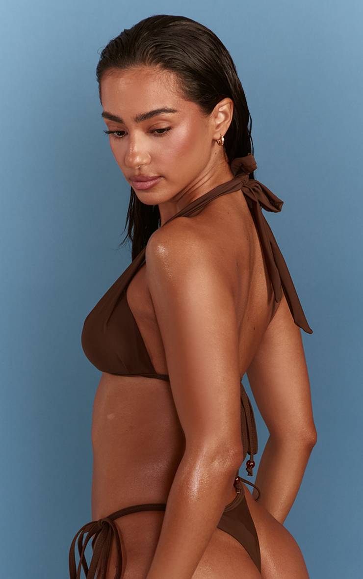 Chocolat Haut De Bikini Synthétiquesh-up