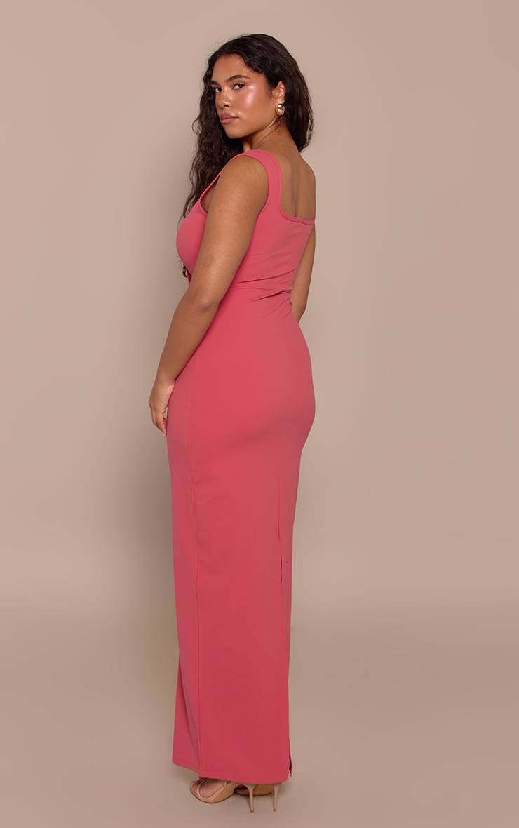 Rose Robe Maxi Sculptante À Encolure Carrée Avec Soutien-gorge Intégré Shape