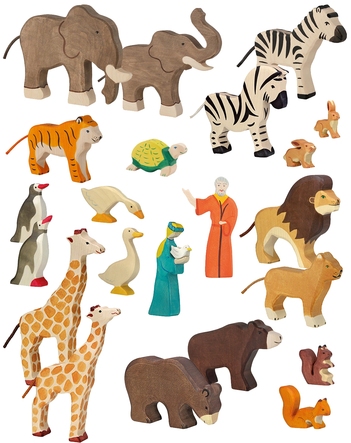 Holzfiguren-Set ARCHE NOAH 22-teilig