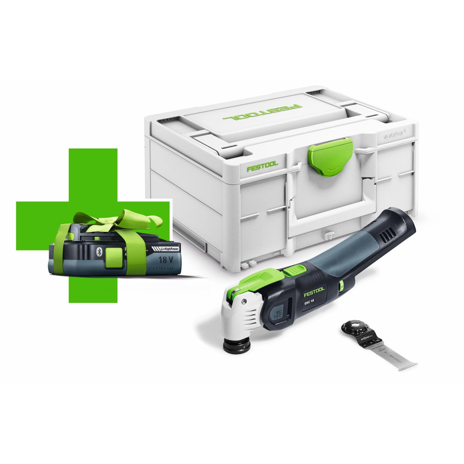 Festool OSC 18 E-Basic Vecturo 18V Li-ion Accu multitool in systainer - met 4.0Ah accu