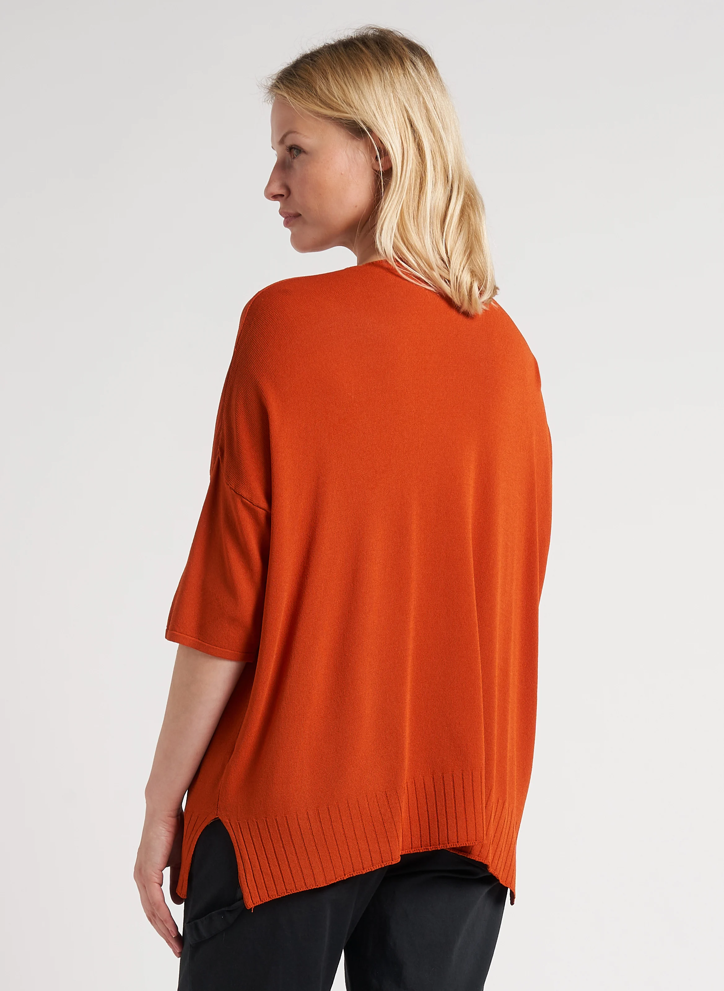 Pull oversize en maille fine | Orange