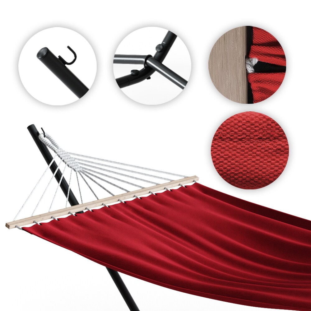 Hängemattengestell Hängematte mit Gestell 350cm rot Metallgestell Sonnenliege
