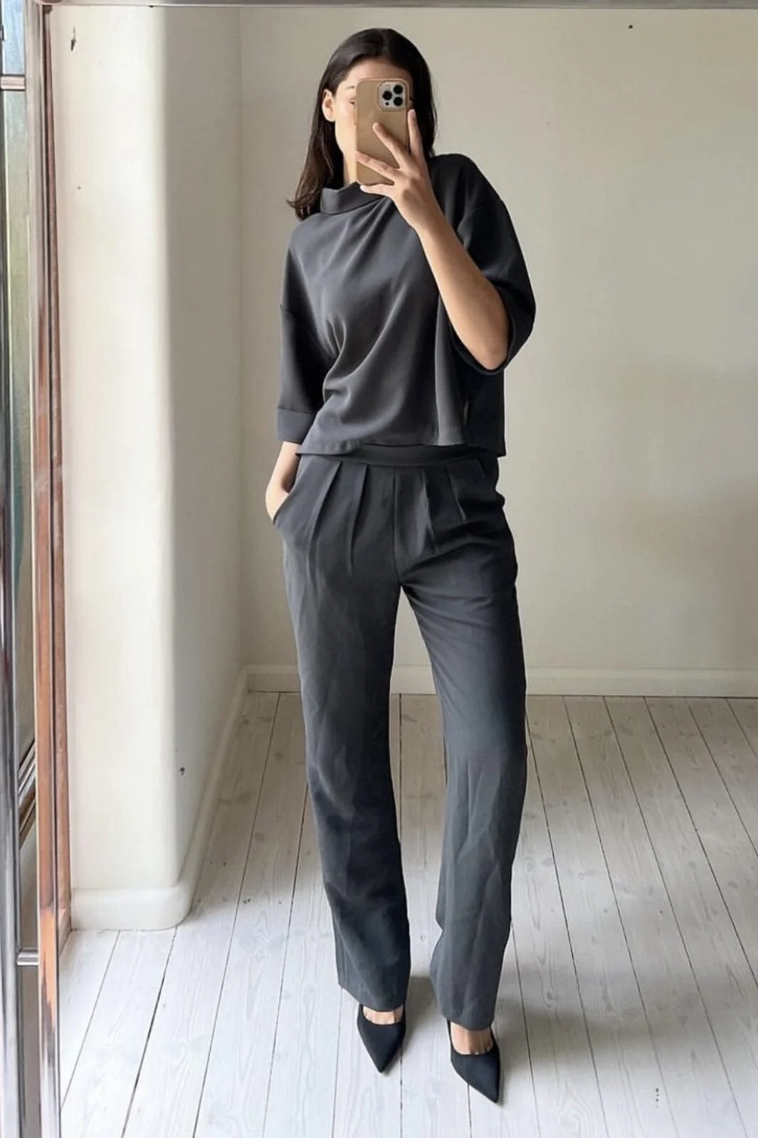 Neo Noir Arlo Crepe Jumpsuit steel grey