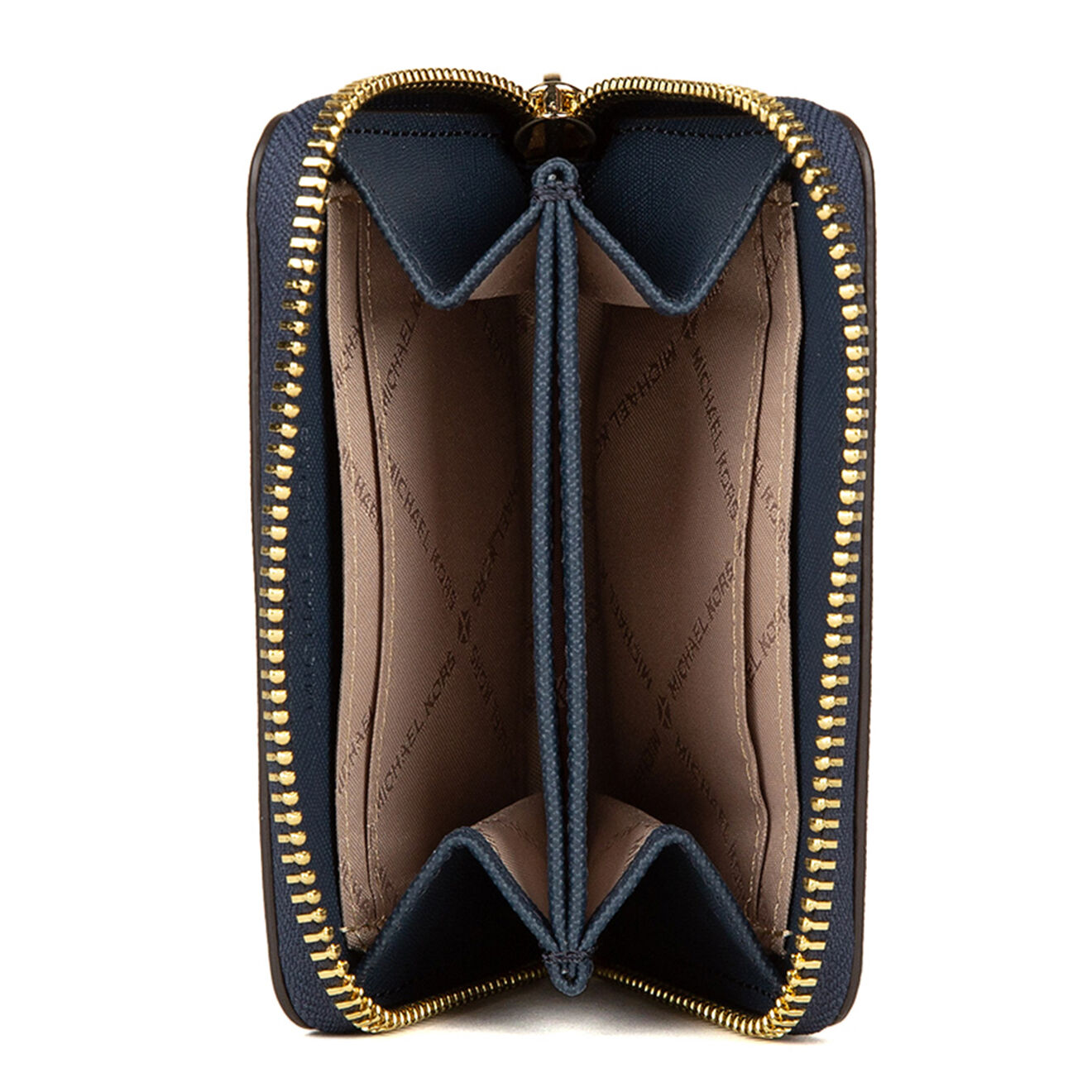 Michael Kors Porte-Monnaie en Cuir Jet Set bleu marine - 11x8 cm