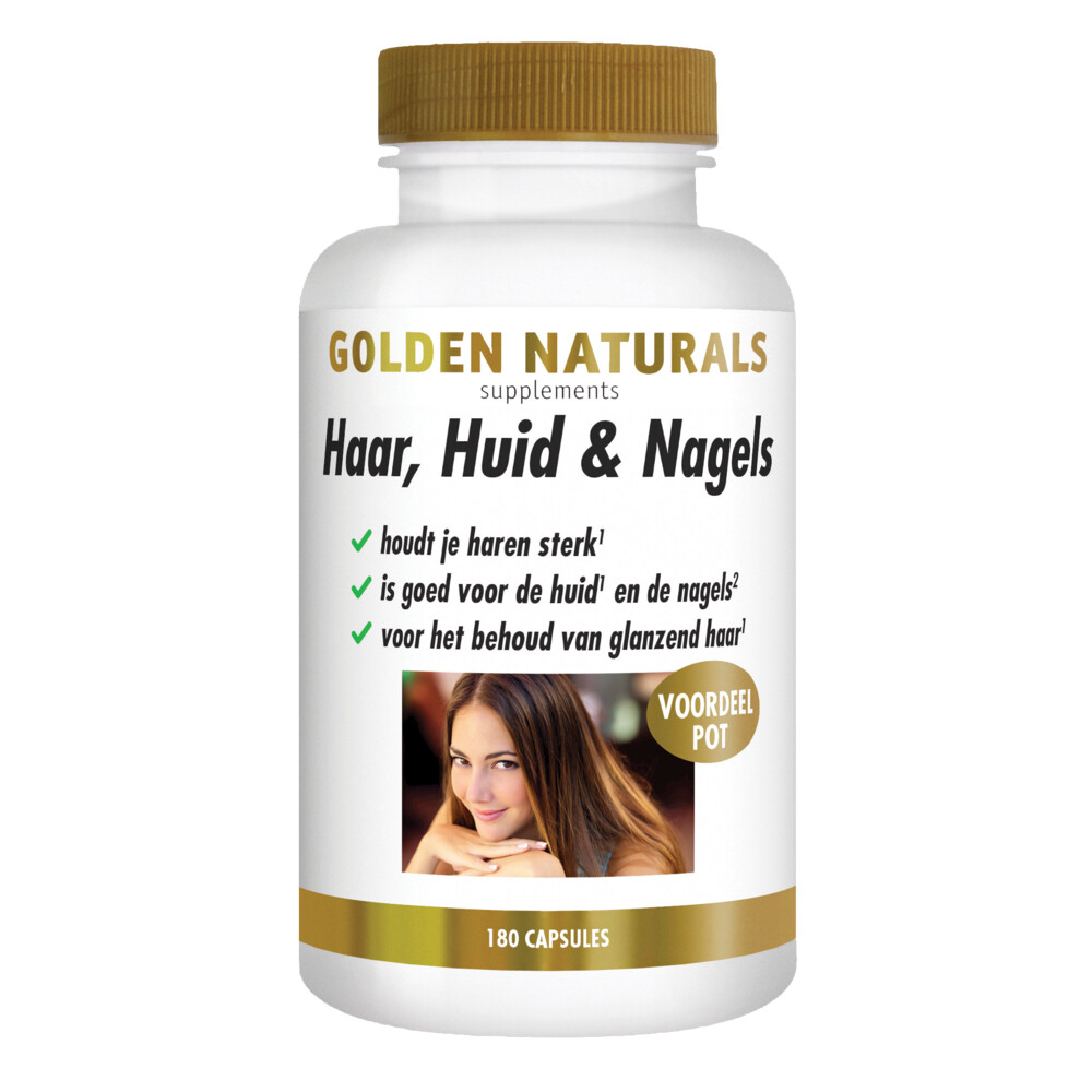 Golden Naturals Haar, Huid & Nagels 180 vegacapsules