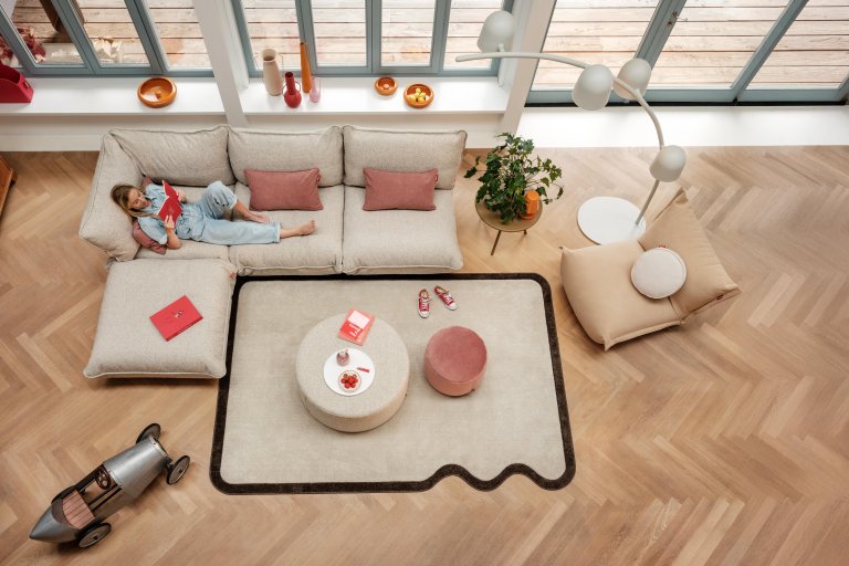 Fatboy Sumo hoekbank rechts recycled cord Beige