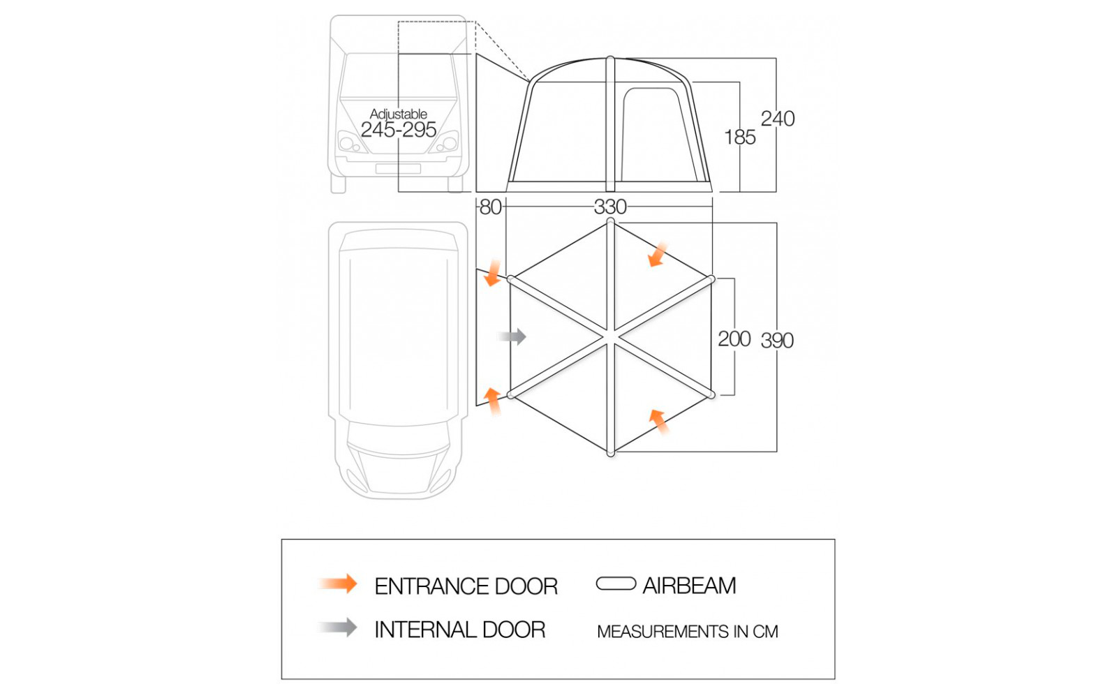 Vango Bus Lufvorzelt HexAway Pro Air Low