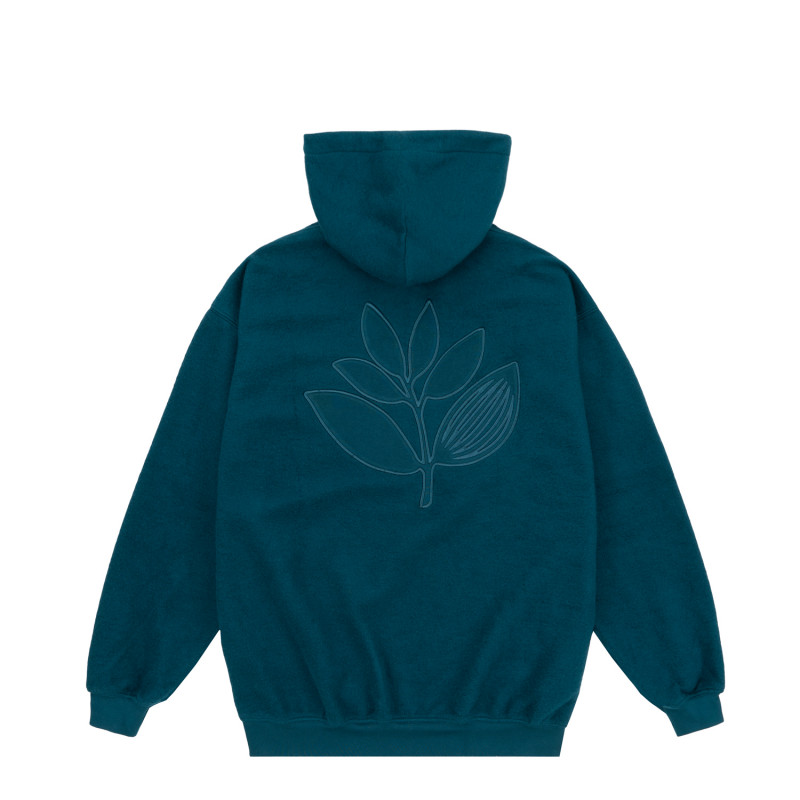 SWEAT À CAPUCHE À ÉCUSSONS - BLEU PÉTROLE