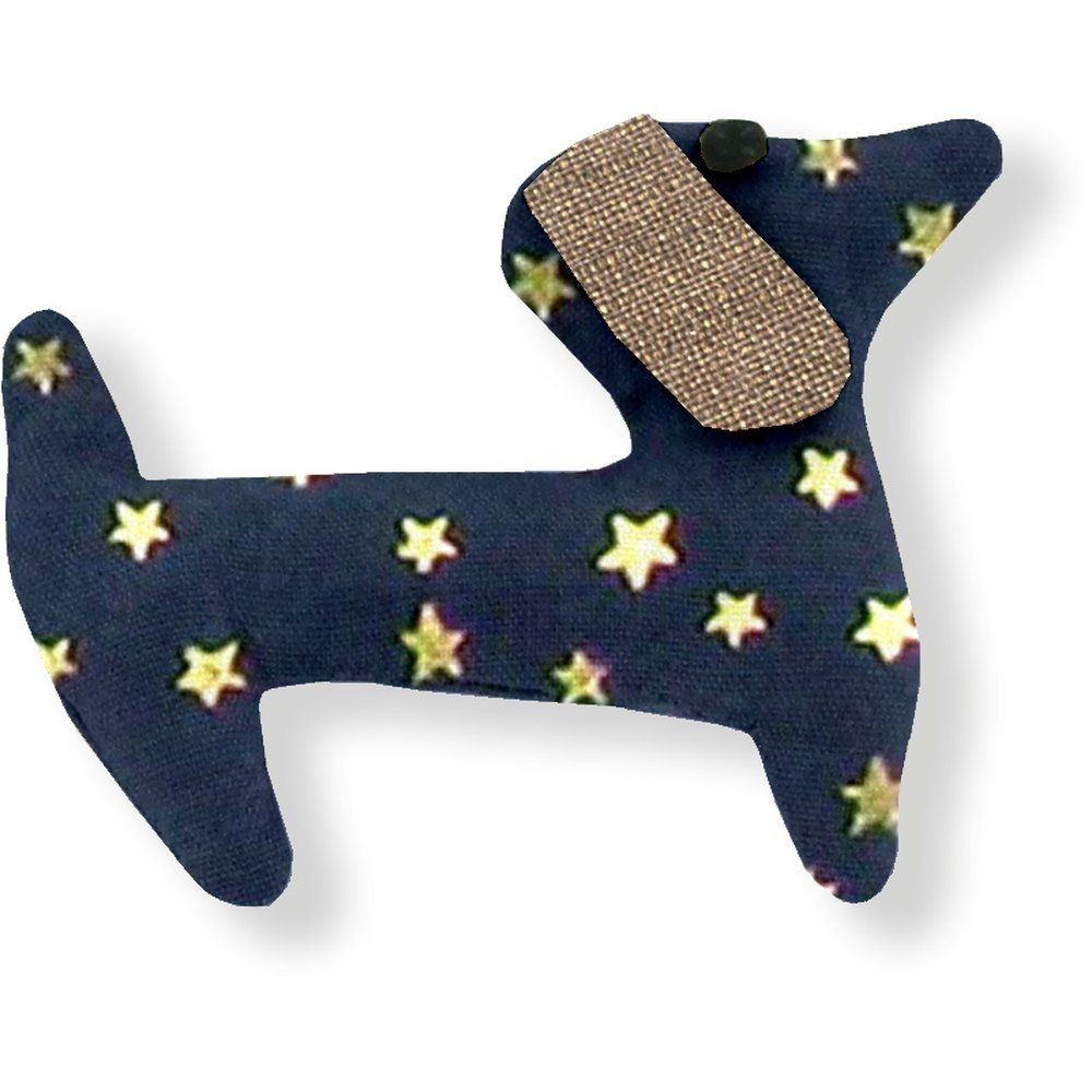 Barrette Basset Etoile Or Marine