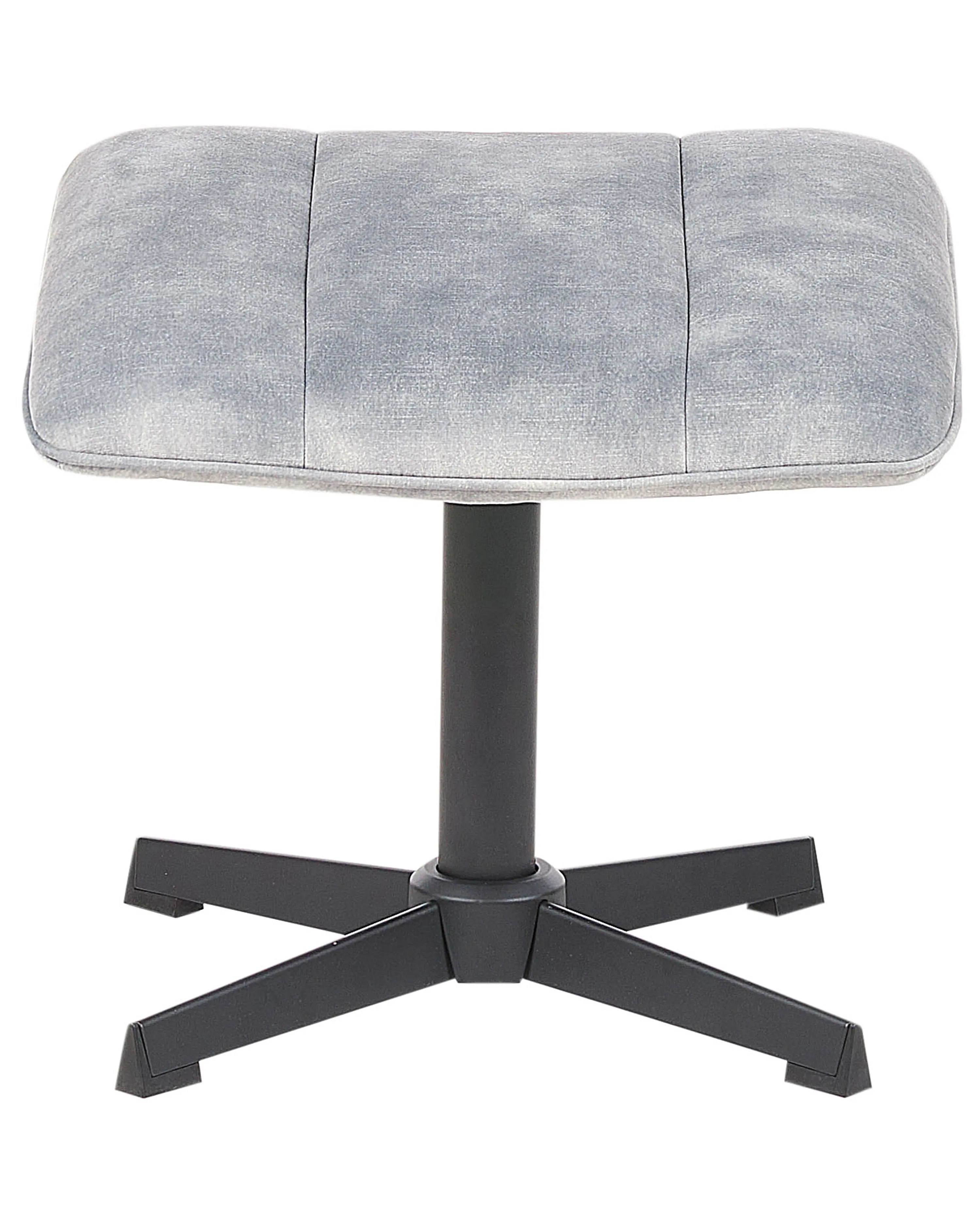 Draaifauteuil LIA met voetenbank Fluweel Lichtgrijs
