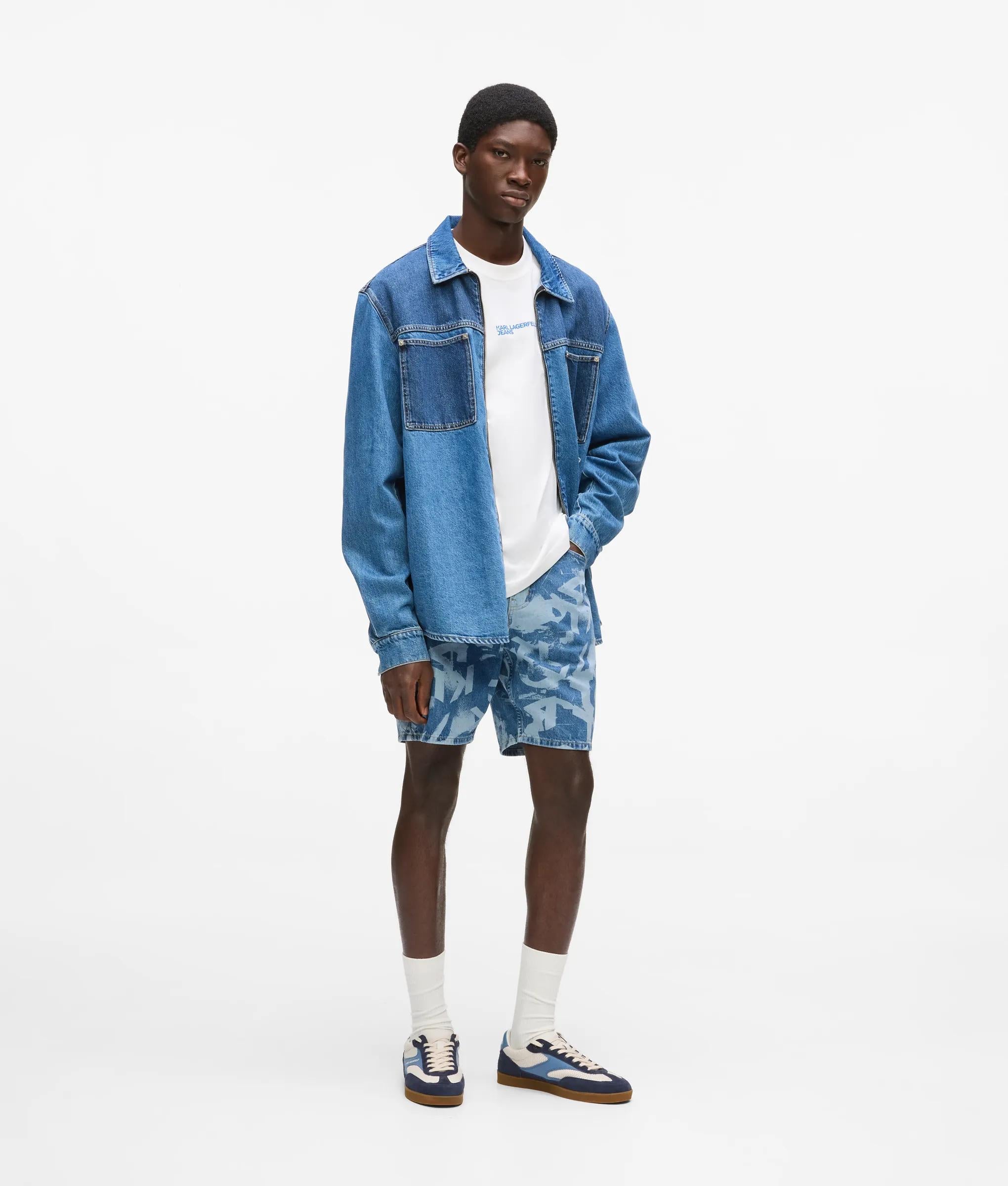 Ontspannen Monogram denim korte broek