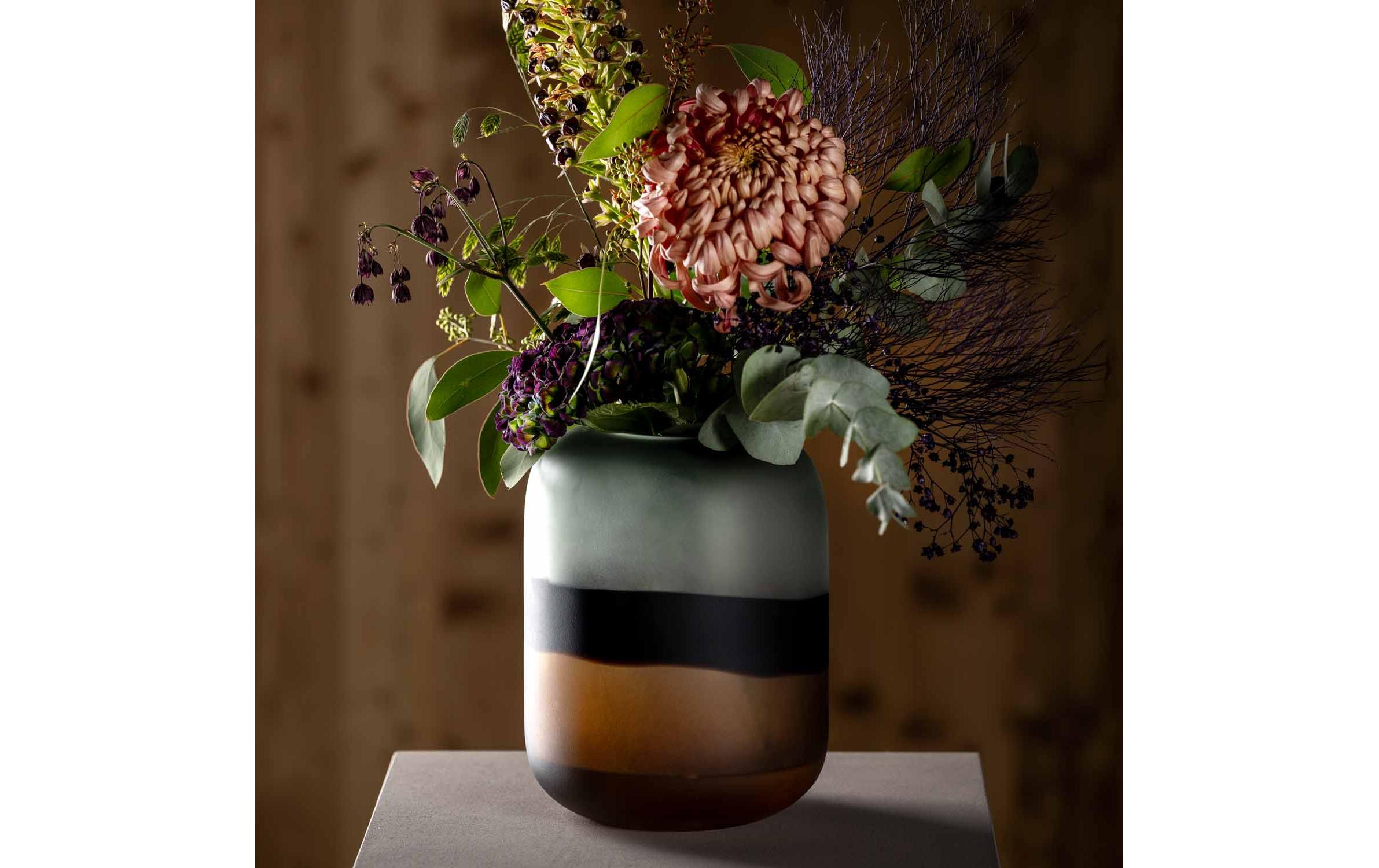 Vase Sabbia 26 cm, Braun/Transparent<br>Dekorationsschale