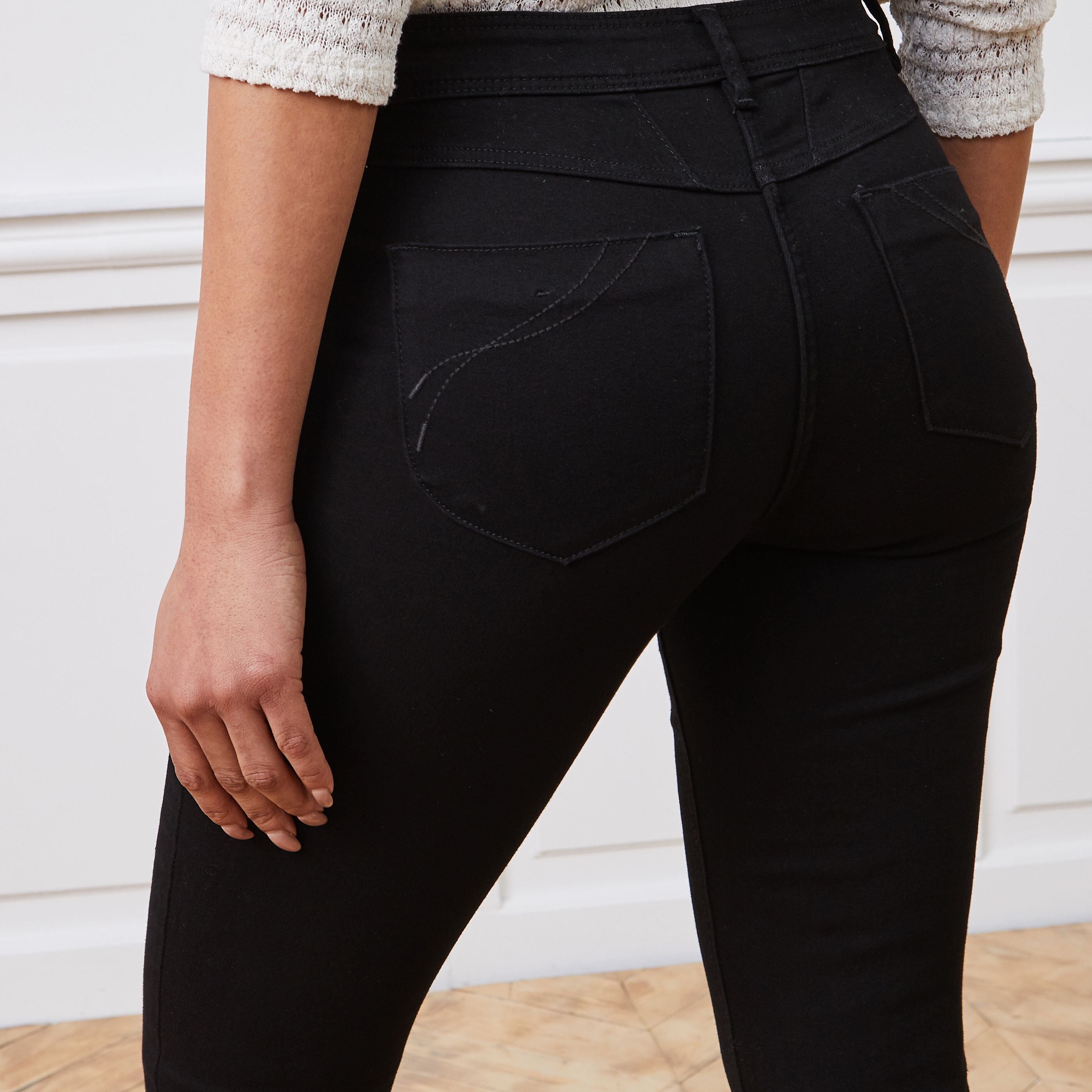 Jean slim raccourci TOKYO femme - BLACK