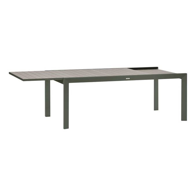 Table de jardin extensible rectangulaire EVASION Lin / Vert laurier