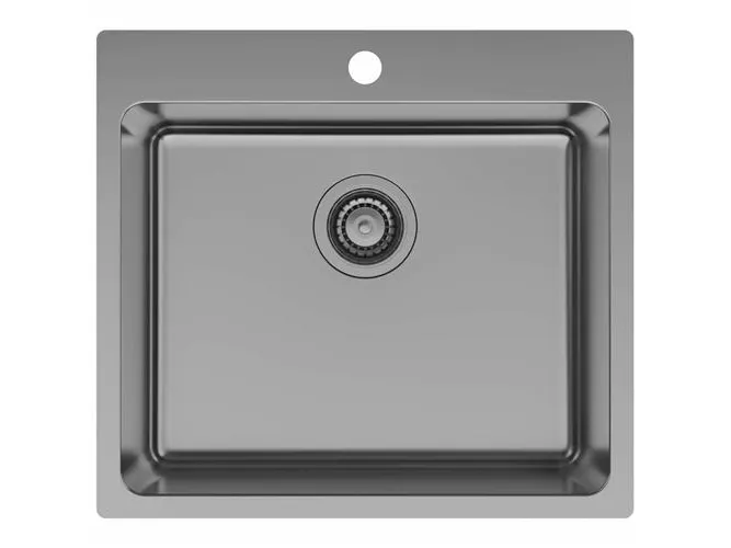 LA 550 køkkenvask 550x500 m/hanehul, PVD gunmetal