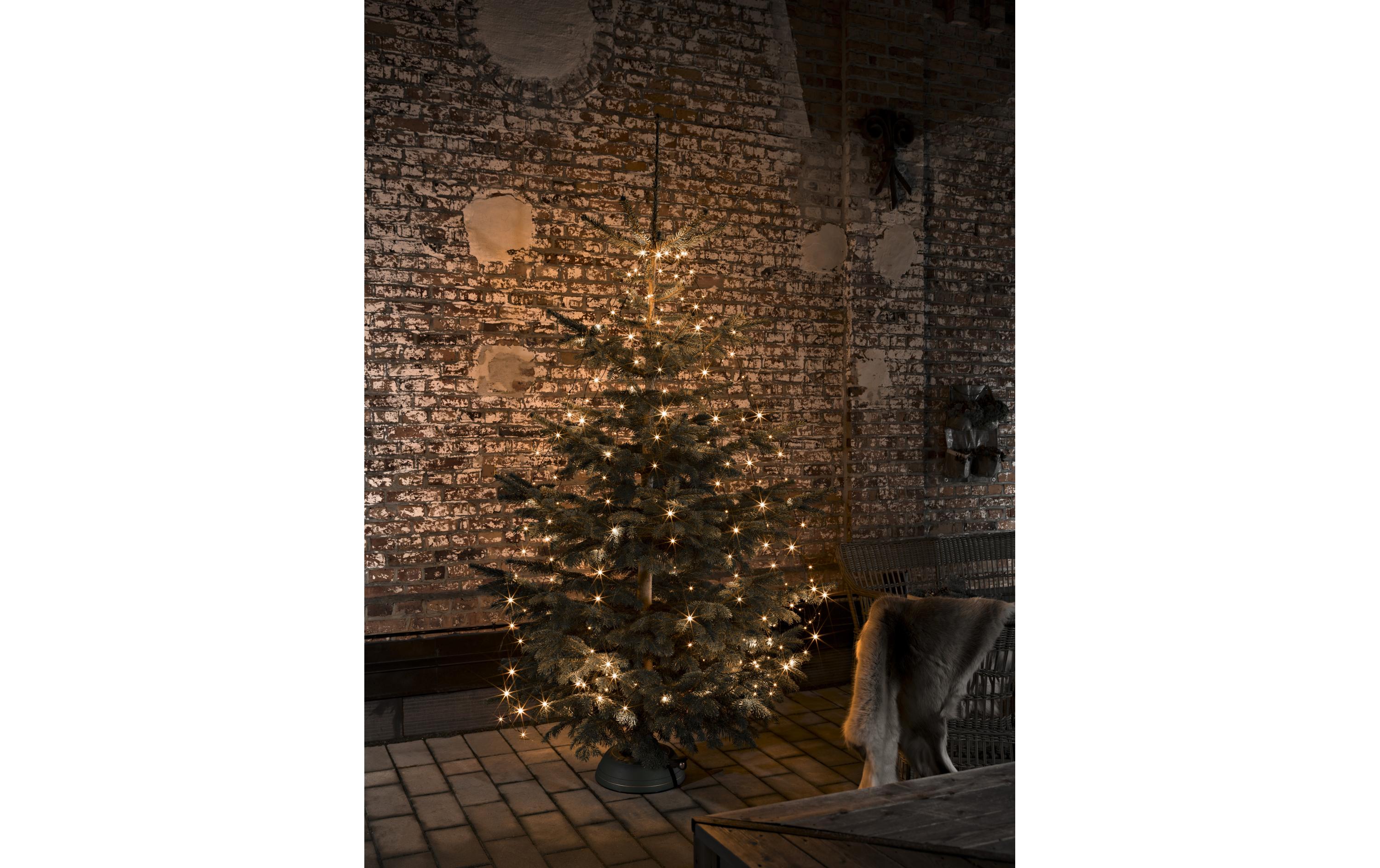 LED-Baummantel 2.4 m Schwarz, mit Funkel-Effekt, OutdoorLED Weihnachtsbaumbeleuchtung
