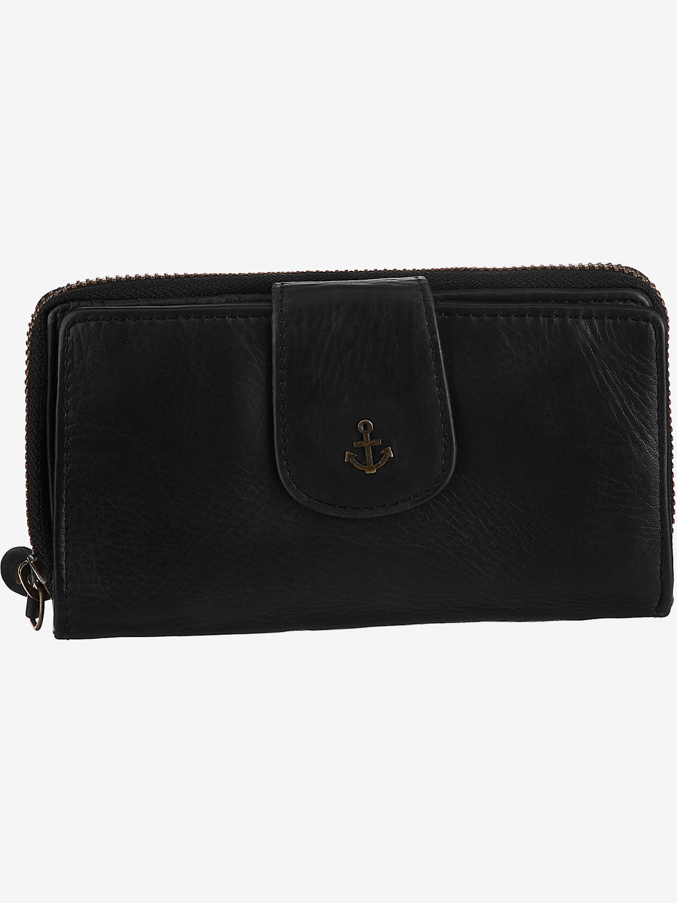 Porte-monnaie en cuir délavé