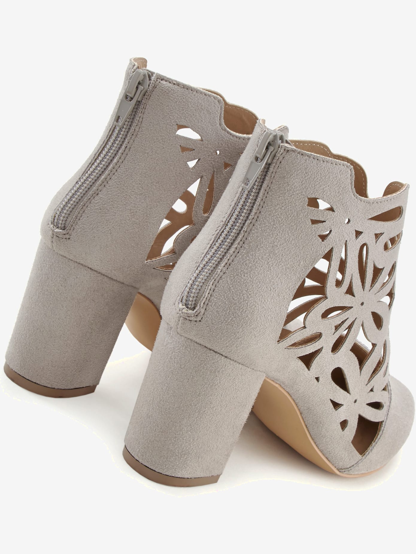 Bottines à talon haut bottines d'été avec découpes féminines