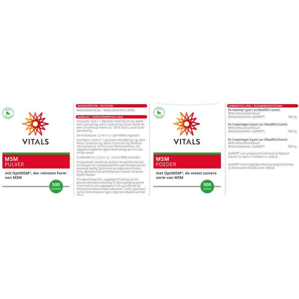 Vitals Msm Poeder500 gr