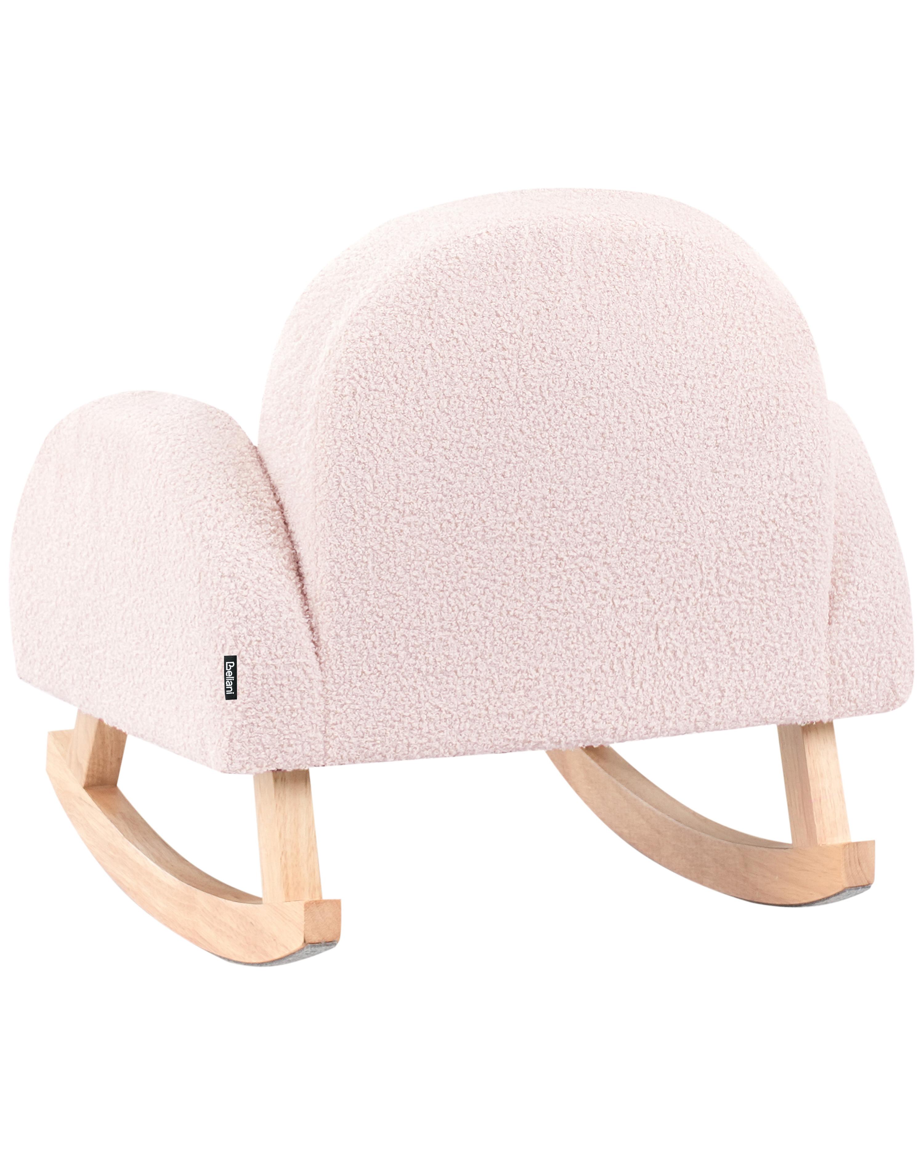 Kinderschommelstoel HUG Bouclé Pastelroze