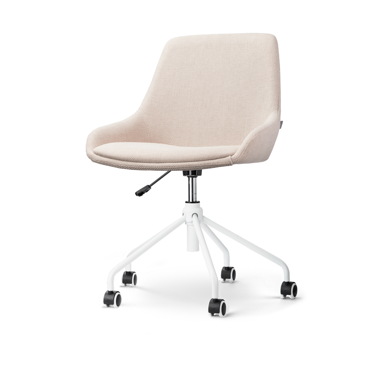 Bureaustoel Nout-Isa beige - wit onderstel