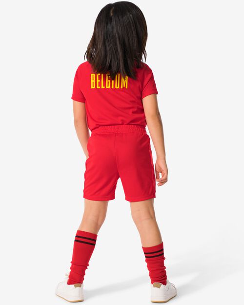 short de sport enfant Belgique rouge